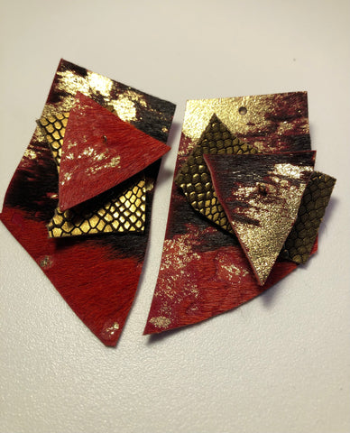 Metallic hair on hide abstract design￼